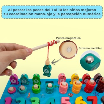 Tablero Montessori logarithmic 4 en 1 2