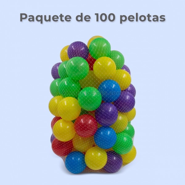 Juego De 100 Pelotas Bolas Piscina Plastico Colores Para Niños