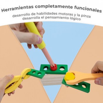 Kit de herramientas en madera portable - Toolbox 2