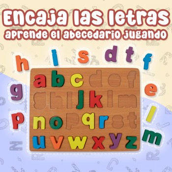 Encajable de abecedario alto relieve x 26 piezas 2