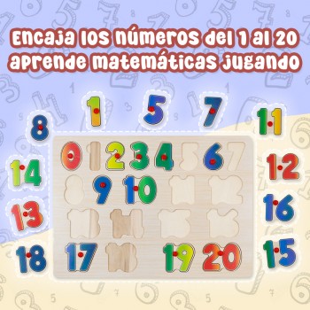 Encajable de números con pines del 1 al 20 2
