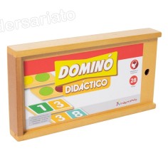 Dominó de Frutas - Fichas y caja de madera 2