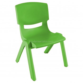 Silla preescolar de plástico verde -  tamaños 28 y 30 cm.
 Tamano-28 cm.