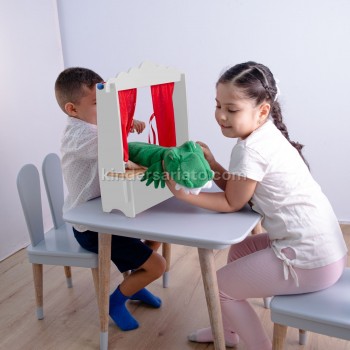 Mini teatro portátil en madera -  Armable y desarmable 2