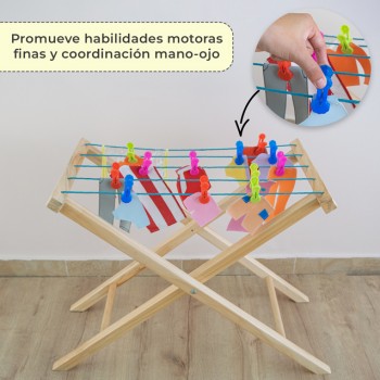 Tendedero de ropa en madera 2