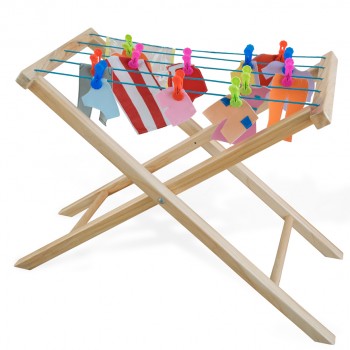 Tendedero de ropa en madera