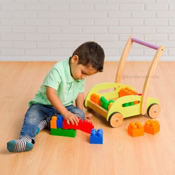Carrito de arrastre en madera -  sin legos 2