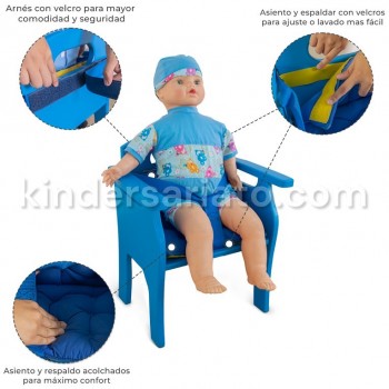 Silla de madera para bebes - Con agarraderas 2