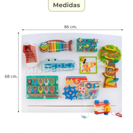 Montessori Panel sensorial  (86 x 68) - Busy board