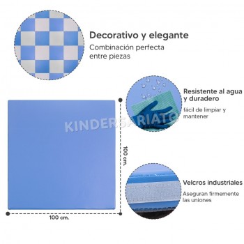 Piso colchoneta con sistema  de uniones (100 x 100 x 4cm... 2