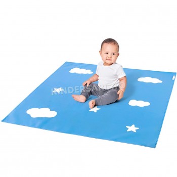 Tapete con diseño de nube y estrella
 Color-Azul claro