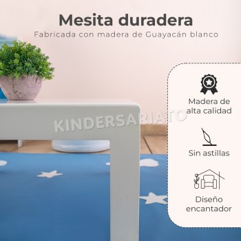 Mesa blanca cuadrada (50 x 50 cm.) 2