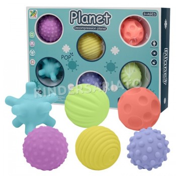 Set de 6 pelotas sensoriales (varias texturas)