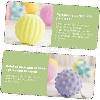 Set de 6 pelotas sensoriales (varias texturas) 2