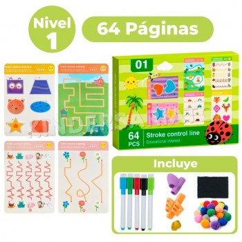 Pack libros de actividades trazado de líneas - nivel 1,2,3 2