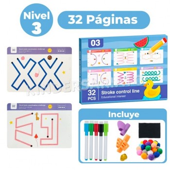Libro de actividades trazado de líneas - nivel 3 2