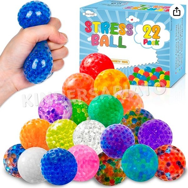 Pelota squish ball bolitas de agua water beads unidad