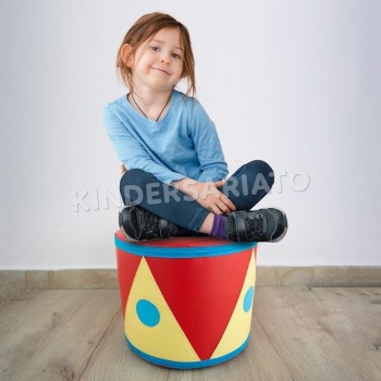 Pouffe de Tambor - Asiento acolchado 2