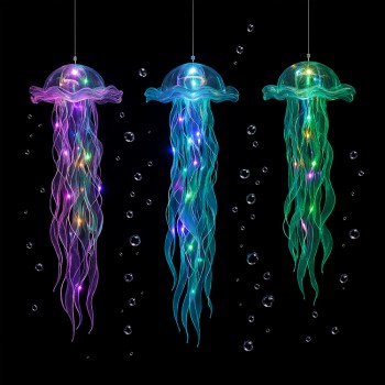 Pack de 3 Medusas luminosas - colgantes LED