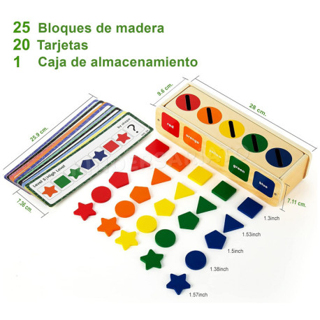 Montessori Caja de Clasificación de Colores