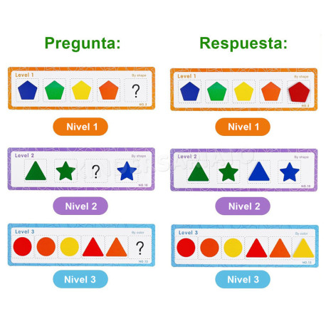Montessori Caja de Clasificación de Colores