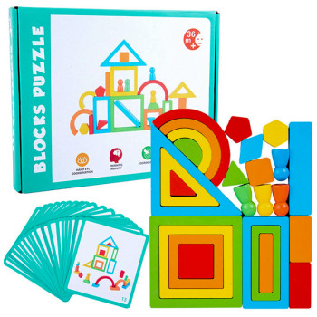 Montessori Bloques Geométricos - 16 tarjetas