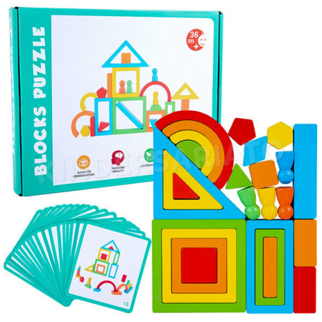 Montessori Bloques Geométricos - 16 tarjetas