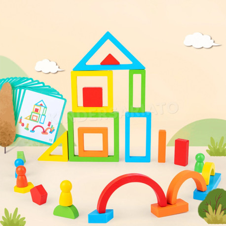 Montessori Bloques Geométricos - 16 tarjetas