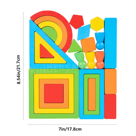 Montessori Bloques Geométricos - 16 tarjetas