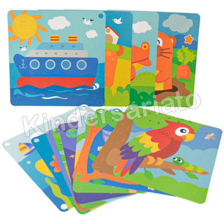 Puzzle Mosaico Botones - tarjetas