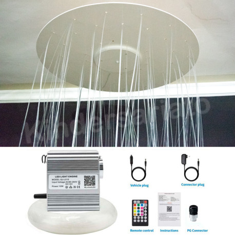 Cortina 200 fibras luces de Techo de Fibra Óptica – con base