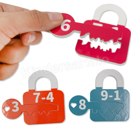 Digital Key - juego Montessori de conteo, suma y resta