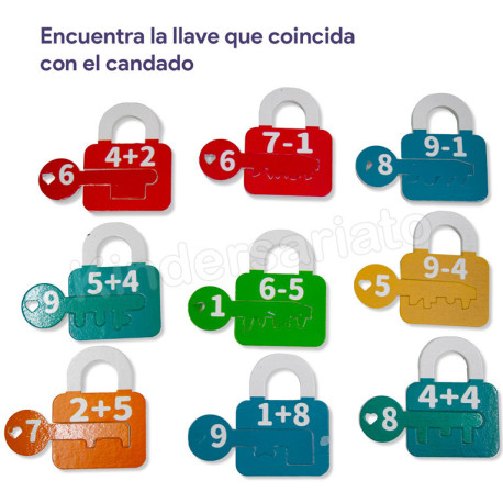 Digital Key - juego Montessori de conteo, suma y resta