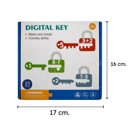 Digital Key - juego Montessori de conteo, suma y resta