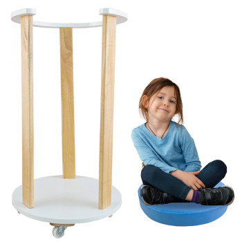 Porta-pouffes de madera - sin pouffes