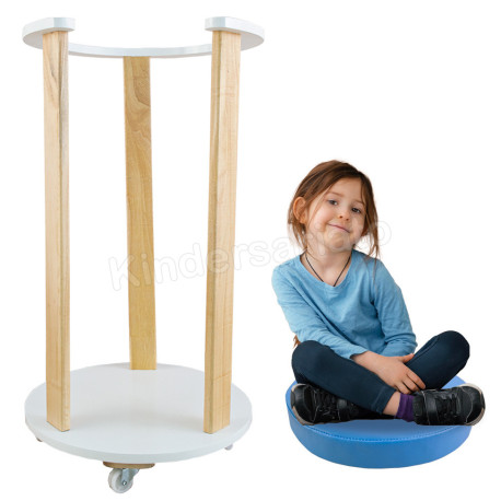 Porta-pouffes de madera - sin pouffes