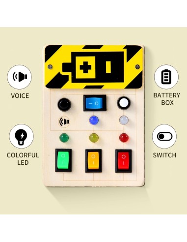 Tablero Sensorial Luces y Sonidos - Busy board