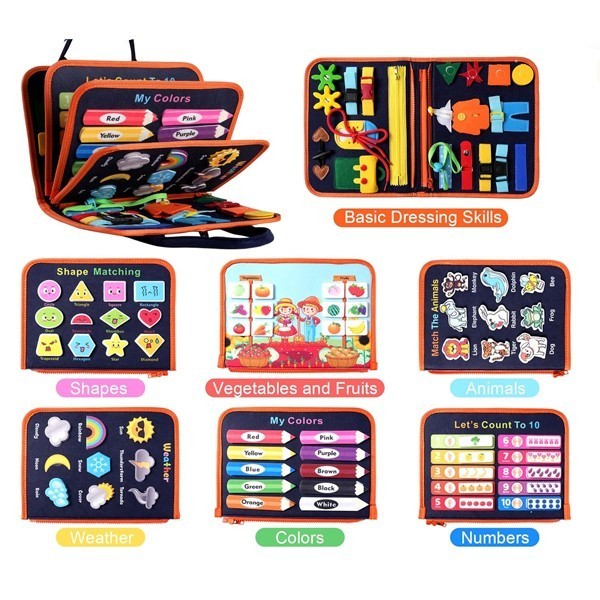 Maleta Montessori 7 en 1 - Busy board