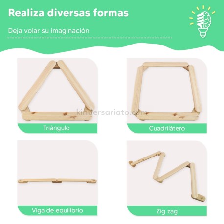 Barra de equilibrio Zig-Zag  - 9 piezas