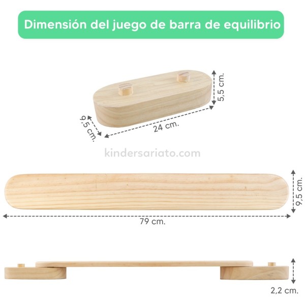 Barra de equilibrio Zig-Zag  - 9 piezas