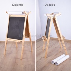 Caballete doble (pizarra y rollo) - altura regulable 2