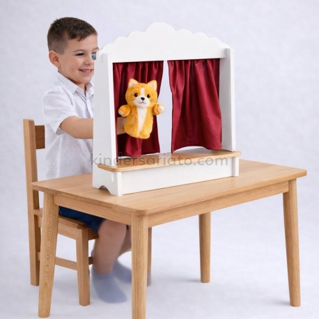Teatrín portátil de madera para niños | Juego simbólico