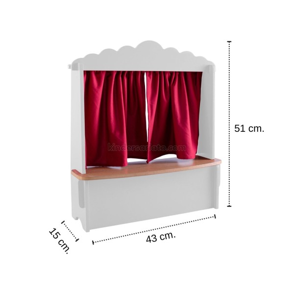 Teatrín portátil de madera para niños | Juego simbólico
