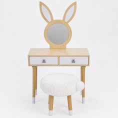 Tocador Infantil de Madera Conejito con Espejo | Kindersariato