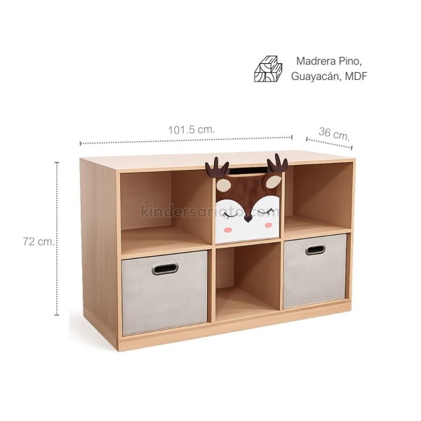 Organizador Infantil de Madera con Cestas | Kindersariato