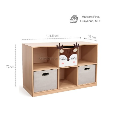 Organizador Infantil de Madera con Cestas | Kindersariato