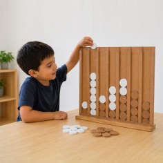 Cinco en Línea de Madera | Juego de Estrategia para Niños