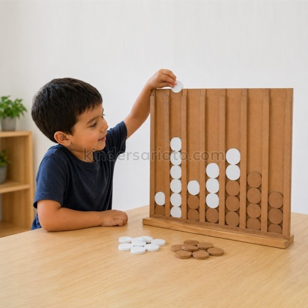 Cinco en Línea de Madera | Juego de Estrategia para Niños